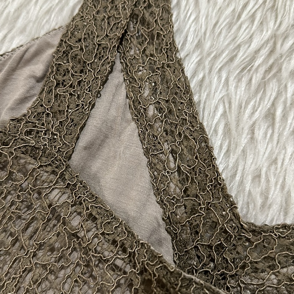 Brown stretchy lace tank top size 6 new with tag - Picture 10 of 10